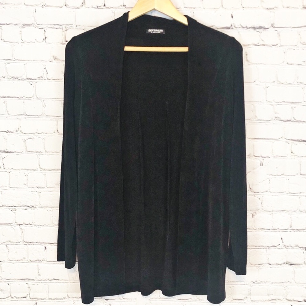 💚 Softwear by Mark Singer Black Cardigan (M)